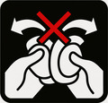 Symbol + tekst: Riv/bræk ikke sammenklistrede produkter fra hinanden.